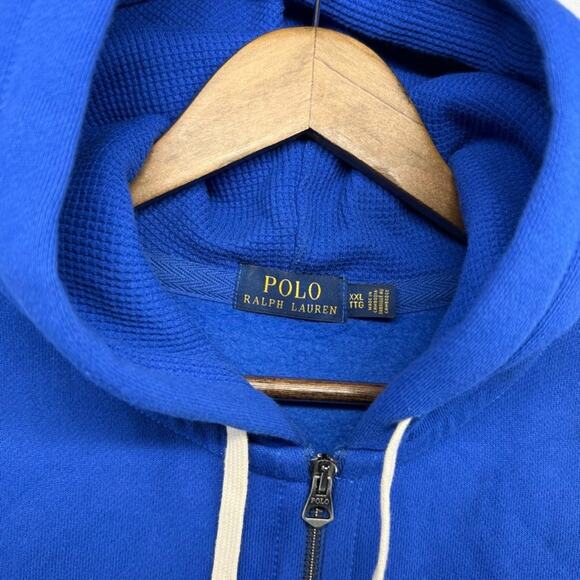 Ralph Lauren Hoodie men's 2XL Full Zip Pony Embroidered Pockets Solid Y2k - Picture 3 of 9